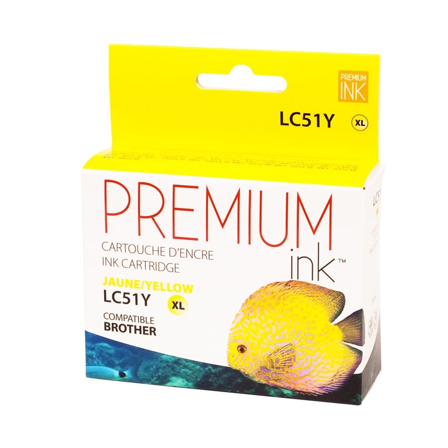 Brother LC51 XL Alternative Yellow Premium Ink Brother LC51 XL Alternative Yellow Premium Ink